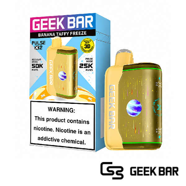 Banana Taffy Freeze - Geek Bar Pulse X 2 50000 Puffs Disposable Vape