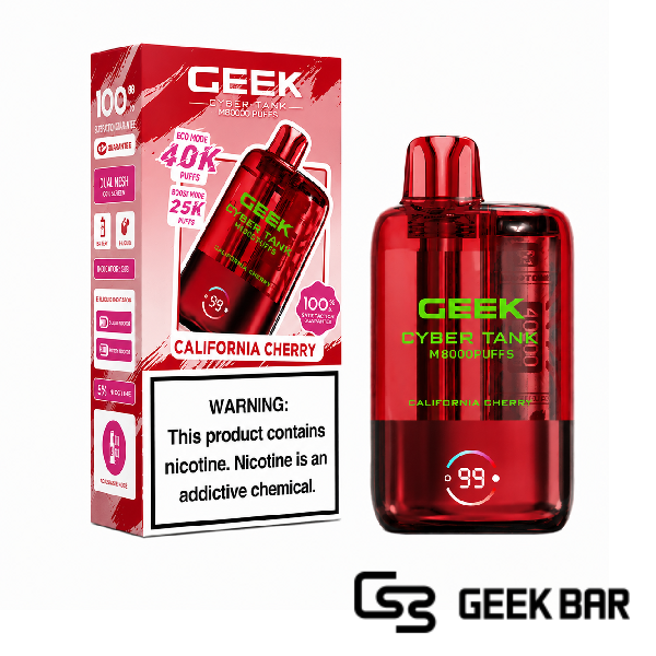 California Cherry - Geek Cyber Tank Disposable Vape 40K Puffs
