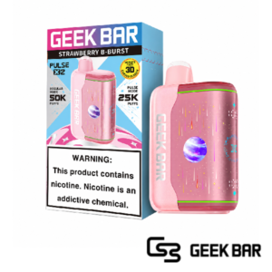 Strawberry B-Burst - Geek Bar Pulse X 2 50000 Puffs Disposable Vape