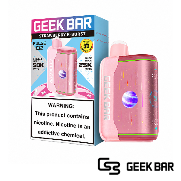 Strawberry B-Burst - Geek Bar Pulse X 2 50000 Puffs Disposable Vape