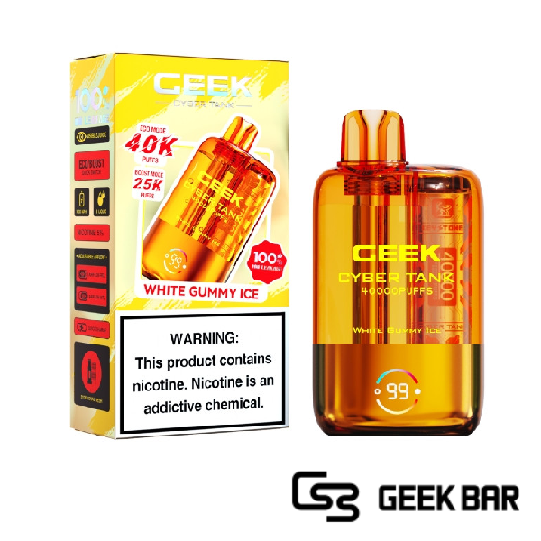 White Gummy Ice - Geek Cyber Tank Disposable Vape 40K Puffs